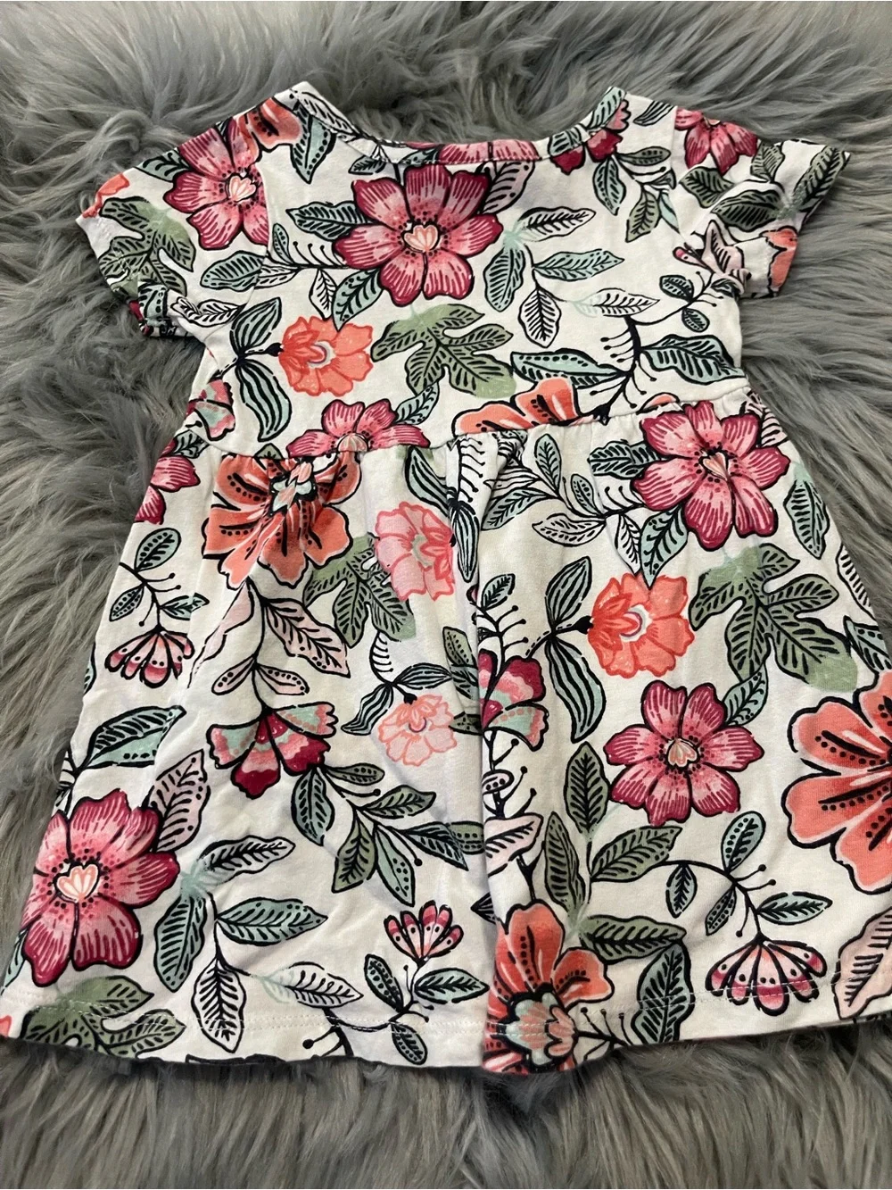 Cute baby girl dress 18 months old navy floral print #2790